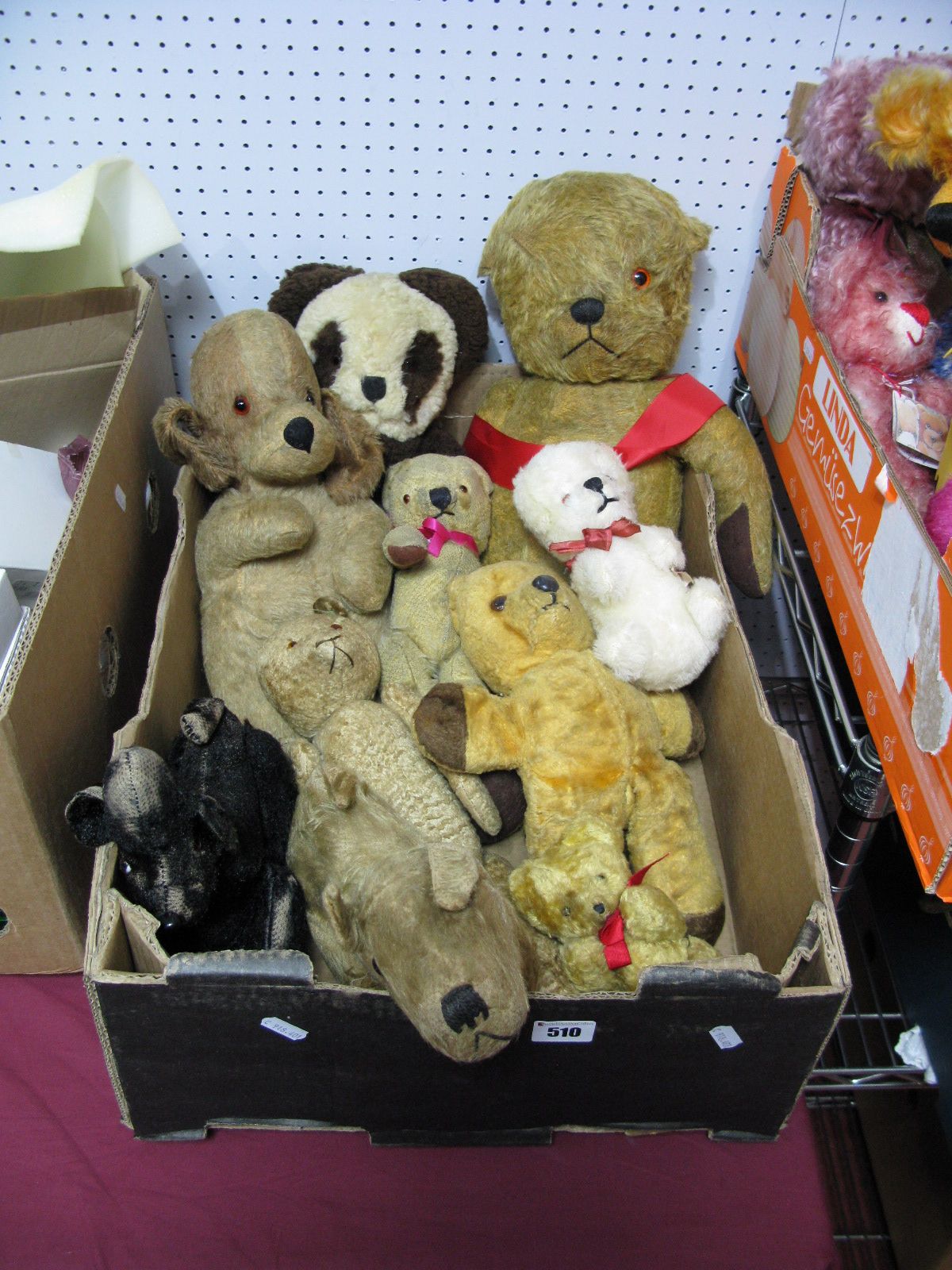 A Quantity of Mid XX Century Soft Toys. Mainly teddy bears. Largest approximately 40cms. All well