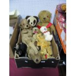 A Quantity of Mid XX Century Soft Toys. Mainly teddy bears. Largest approximately 40cms. All well