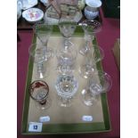 A Collection of Wines (9), Victorian and later spirit/liqueur glasses, of varying design including