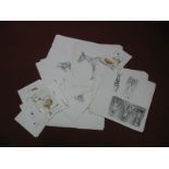 A Collection of Over Fifty Black and White and Laminated Colour Prints of Animal and Bat Studies,