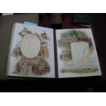 A XIX Century Leather Bound Musical Photo Album, with discs, "Auld Lang Syne", "Little Annie