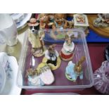 Beswick Beatrix Potter Figures: Peter Rabbit, Vicar Bunnykins, Choir Singer Bunnykins, Hunca Munca