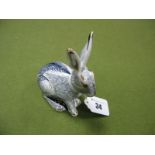 A Royal Crown Derby Paperweight, modelled as Starlight Hare, gold stopper, exclusively produced