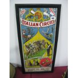 An Original Circus Poster for the "Italian Circus", at the Sheffield Hippodrome November 9th 1925 in