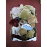 Six Collectors Teddy Bears, "Valentine" by Christine Holbrook (edition of one), "Chasing