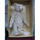 A 1994 Steiff Re-Issue of The Very Large 1908 White 65 Teddy Bear. 65cms high. Boxed with