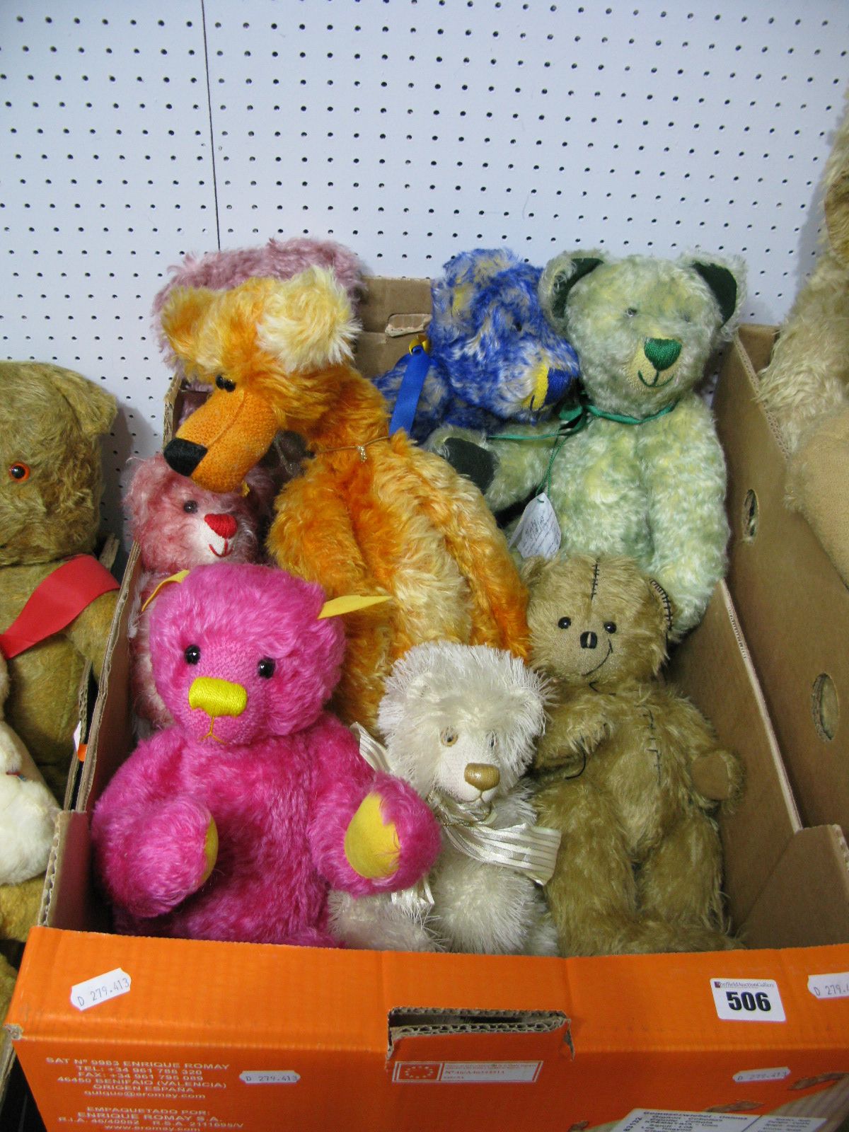 Eight Collectors Teddy Bears, "April" by Janis at Lavender Bears, 1 of 1, "Royale" by Janis at