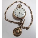 Stayte; A 9ct Gold Cased Openface Pocketwatch, the signed white dial with black Roman numerals and