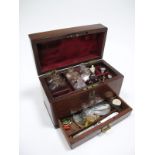 An Early Victorian Mahogany Domestic Medicine Chest, of rectangular form, the interior compartmented