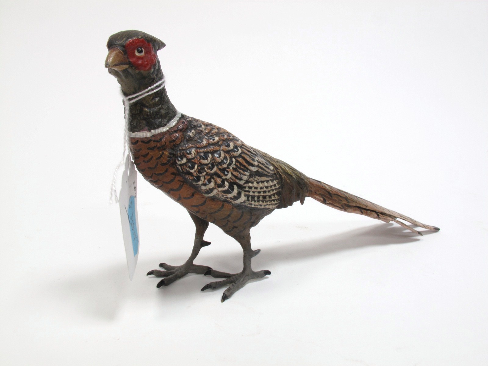 An Early XX Century Cold Painted Bronze Figure of a Pheasant, 11.5cms high.