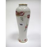 A Moorcroft Macintyre Pottery Vase, of tall, slender baluster form, tubelined, painted and gilt with