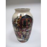 A Moorcroft Prestige Vase, tubelined and decorated in the Back to Back design by Paul Hilditch,