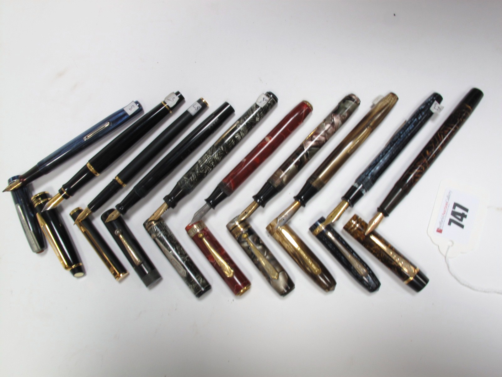 Waterman Fountain Pens: Canada, Paris, Slimline, Eagle Pencil Co. black level fill (2), Epenco (