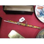 A XIX Century Chinese Trousse Set, with two chopsticks in tortoiseshell case, with matching knife