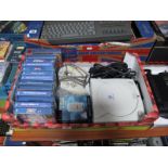 Sega Dreamcast Video Games Console, with leads, one controller, memory card and fifteen boxed and