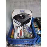 A Boxed Nintendo Gamecube Video Game Console, with one controller, leads, P.S.U. and microphone,