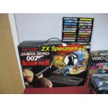 A Boxed Sinclair 128K ZX Spectrum +2 James Bond 007 Action Pack. Containing the computer (black),