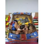 A 14" Electronic Transformers Bumble Bee Camaro Car by Hasbro 2006, together with a remote control