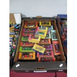 Twenty Four Boxed Matchbox Diecast Models of Yesteryear, including four older type, pink/yellow