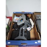 A Sega Mega Drive Video Game Console, with two controllers, Quickshot joystick, Menacer rifle and