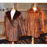 Two vintage fur coats, both of half length (2) CONDITION REPORT: Lot 66 - approximate size 14/16 and