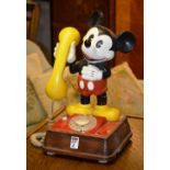 A novelty Mickey Mouse telephone, raised