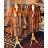 Two vintage fur coats, both of three quarter length CONDITION REPORT: Lot 67 - approximate size 12/