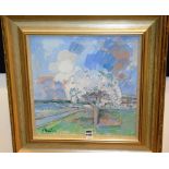 Donald Manson
'Cherry Blossom & Pier'
Gouache, signed lower left CONDITION REPORT: Lot 158 - the