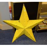 An architectural painted star, from the