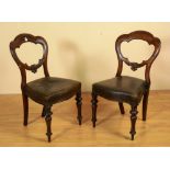 A set of five Victorian mahogany dining