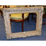 A period deep gesso and faded gilt frame