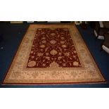 A Ziegler style carpet, the floral desig