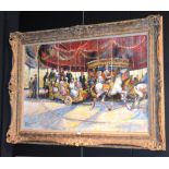 MD Aguilar
'Carousel in Riverview Park, Chicago'
Oil on canvas, signed lower left and verso, 61 x