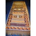 A Kelim carpet with allover geometric de