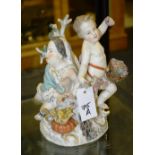 A porcelain figure group, late 19th/earl