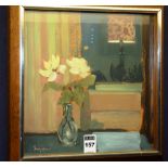 Ferguson (Contemporary)
'Yellow Roses'
Oil on board, signed lower left, 24 x 24cm CONDITION
