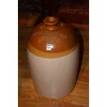 A four gallon stoneware flagon, by AW Bu