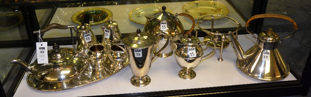 A quantity of Art Deco plated wares comp