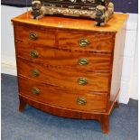 A George IV style mahogany chest of draw