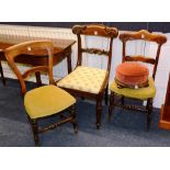 A Victorian mahogany dining chair, with