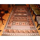 A Kelim carpet with allover geometric de