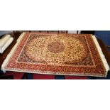 A fine Kashan motif rug/wall hanging, th