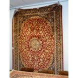A Kashan motif carpet/wall hanging, with