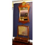 A Regency style mahogany framed wall mir