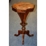 A Victorian mahogany sewing table, with