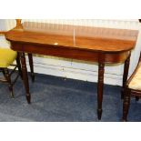 A 19th century mahogany D-end table sect