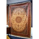 A Kashan motif carpet/wall hanging, with