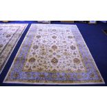 A silk Sarook Kashan carpet, with allove