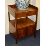 A 19th century mahogany washstand,