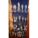 A quantity of crystal and glassware, to include vintage soda siphon by Melville & Co,